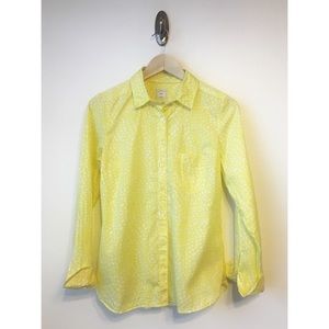 GAP | Yellow Ditzy Polka Dot Button Up Shirt S